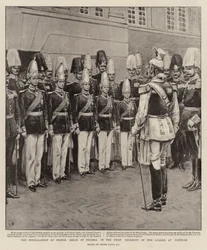 The Installation of Prince Oscar of Prussia in the First Regiment of the Guards at Potsdam